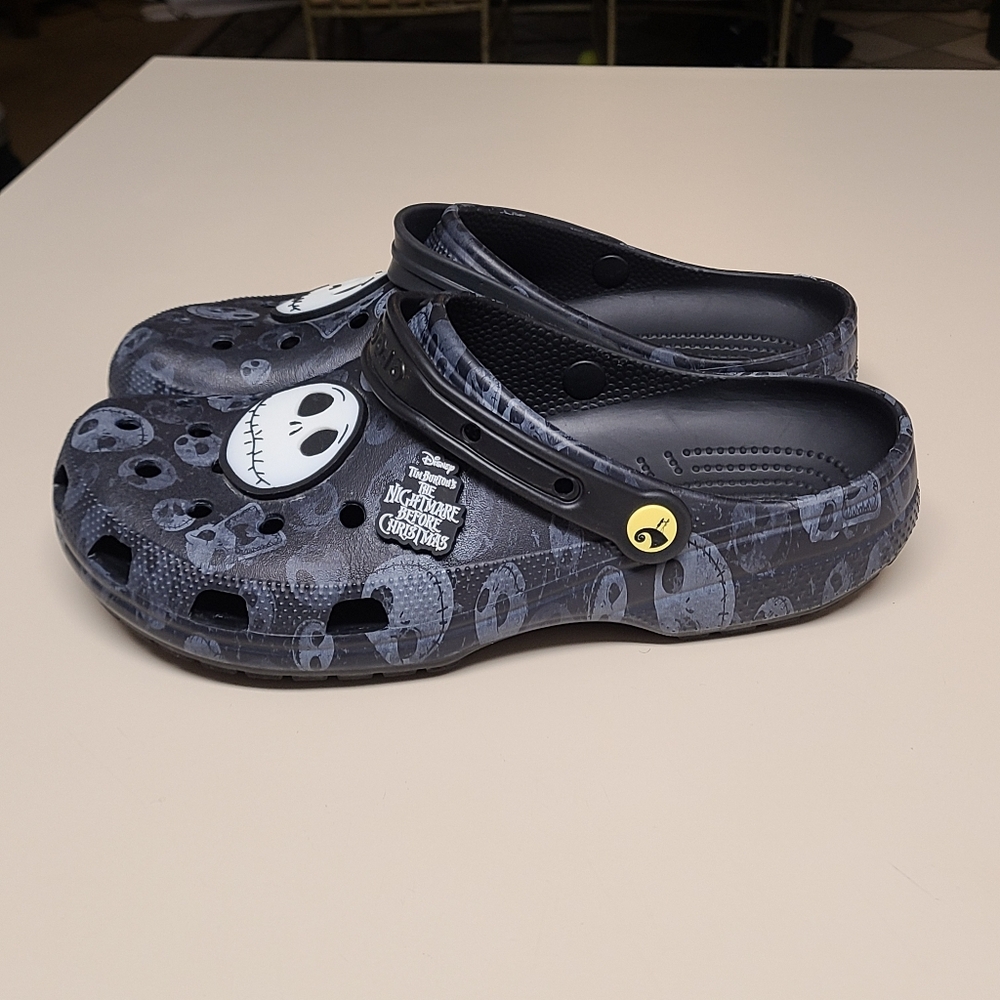 Crocs Disney A Nightmare Before Christmas glow in the dark clog sandals size 11 - Picture 5 of 9